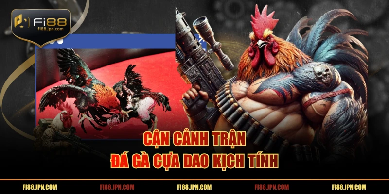 Cận cảnh trận đá gà cựa dao kịch tính